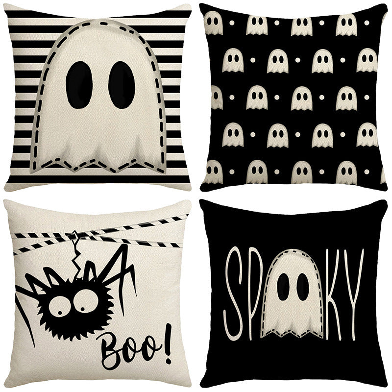 Funda de cojín de lino HALLOWEEN
