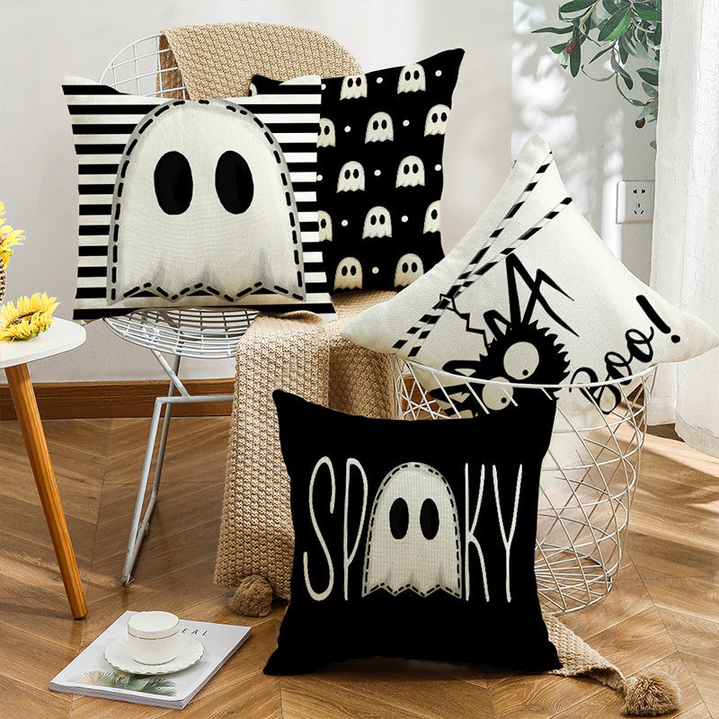 Funda de cojín de lino HALLOWEEN
